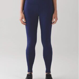 Lululemon Womens Hero Blue Performance Fit Physique Tight Leggings Size 4 Gym